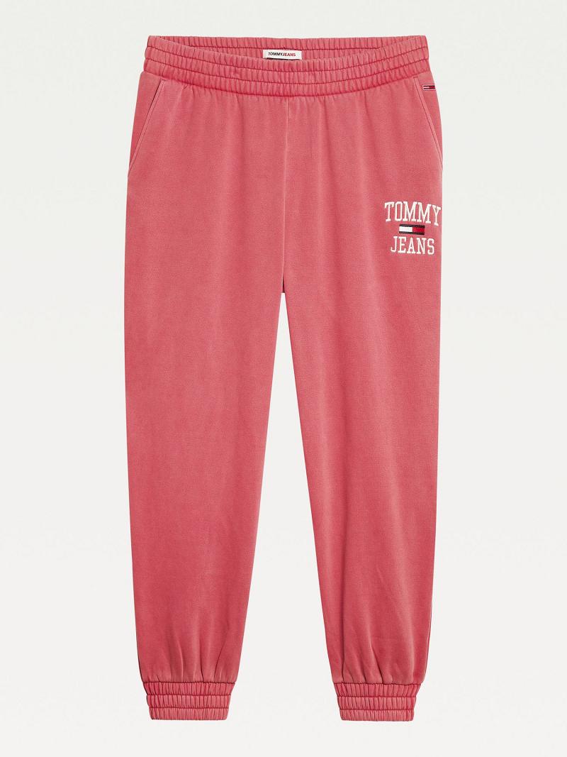 Női Tommy Hilfiger Curve Organic Pamut Collegiate Sweatpant Nadrág Piros | HU 234DFM